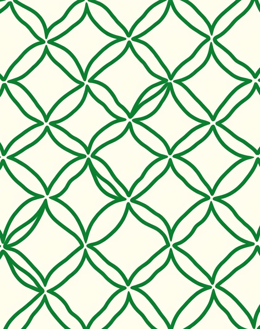 Emerald Lattice Geometric Repeat Rug