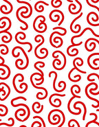 Crimson Red Swirl Calligraphy Rug