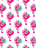Hot Pink Green Swirl Art Rug