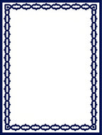 Naval Blue Geometric Chain Border Rug