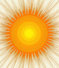 Radiant Yellow Sunburst Rays Rug