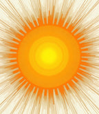 Radiant Yellow Sunburst Rays Rug