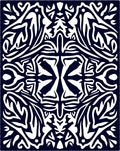 Dark Blue Organic Abstract Flow Rug
