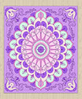 Ornate Purple Mandala Floral Rug