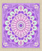 Ornate Purple Mandala Floral Rug