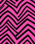 Vibrant Pink Black Zigzag Lines Rug