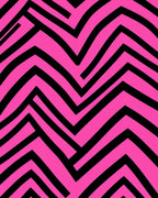 Vibrant Pink Black Zigzag Lines Rug