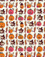 Happy Autumn Harvest Characters Rug