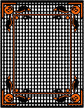 Spooky Halloween Orange Black Pumpkin Bats Rug