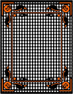 Spooky Halloween Orange Black Pumpkin Bats Rug