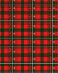 Crimson Emerald Plaid Vine Medallion Rug
