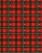 Crimson Emerald Plaid Vine Medallion Rug