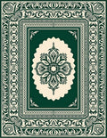 Dark Emerald Floral Medallion Border Rug
