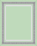 Soft Green Geometric Border Rug