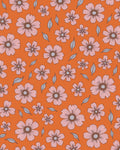Retro Pink Orange Floral Burst Rug