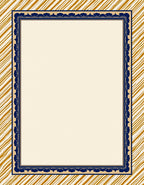 Golden Amber Diagonal Stripe Border Rug