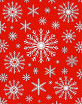 Red White Snowflake Variety Rug