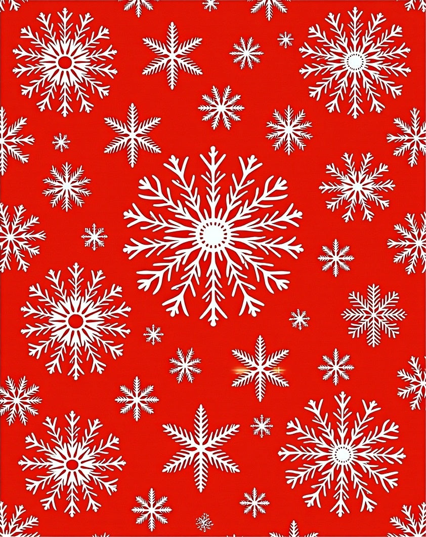 Red White Snowflake Variety Rug