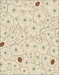 Nude Cream Floral Vine Illustration Rug
