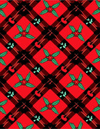 Red Black Plaid Holly Accent Rug