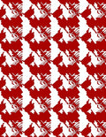 Red White Pixelated Abstract Houndstooth Rug
