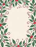 Festive Green Holly Berry Garland Rug
