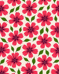 Crimson Blossom Garden Repeat Rug
