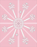 Blush Pink Snowflake Radiant Sunburst Rug