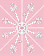 Blush Pink Snowflake Radiant Sunburst Rug