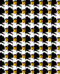 Yellow Tiger Houndstooth Abstract Rug