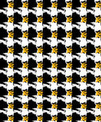 Yellow Tiger Houndstooth Abstract Rug