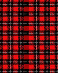 Red Black Plaid Tartan Weave Rug