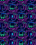 Cyberpunk Neon Circuit Board Abstract Rug