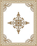 Golden Filigree Floral Medallion Rug