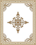 Golden Filigree Floral Medallion Rug