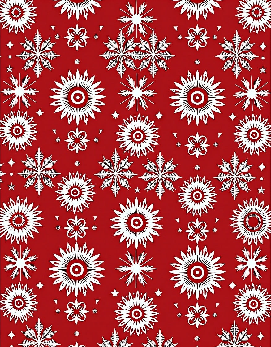 Crimson White Starburst Medallion Rug