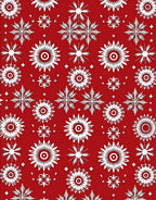 Crimson White Starburst Medallion Rug