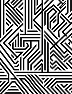 Sharp Labyrinth Line Art Rug