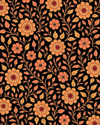 Autumn Harvest Floral Vine Rug
