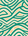 Emerald Green Abstract Wavy Dunes Rug