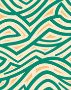 Emerald Green Abstract Wavy Dunes Rug