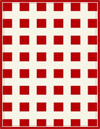 Classic Red White Gingham Check Rug