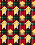 Whimsical Yellow Monster Tartan Rug
