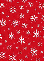 Red White Snowflake Winter Holiday Rug