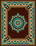 Deep Teal Medallion Bordered Rug