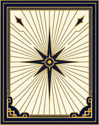 Art Deco Navy Gold Starburst Rug