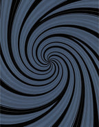 Cool Blue Black Swirl Rug