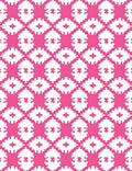 Hot Pink Geometric Lattice Rug