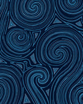 Deep Ocean Swirl Triangles Rug