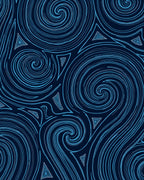 Deep Ocean Swirl Triangles Rug